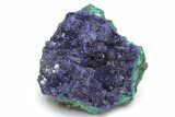 Sparkling Azurite and Malachite Crystal Association - China #217676-1